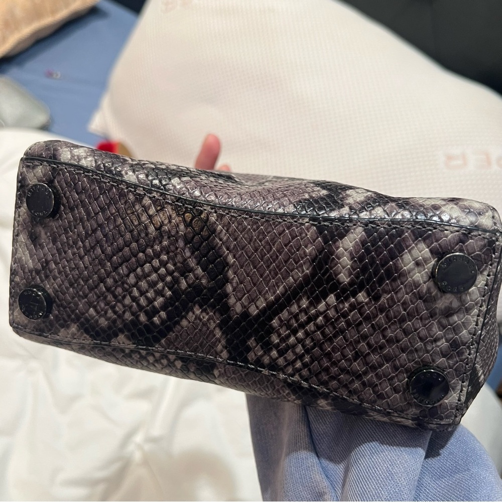 Michael Kors Steel Gray Python Embossed Leather C… - image 3